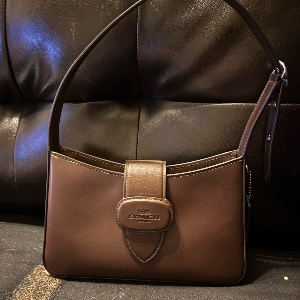 Coach Dark Brown Leather Handbag